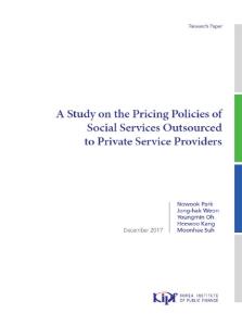 A Study on the Pricing Policies of Social Services Outsourced to Private Service Providers